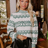 Whispering Pines Knit Sweater in Hunter Green Image - 1