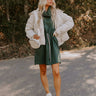 Coffee Shop Cutie Drawstring Mini Dress in Hunter Green Image - 1