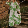 Bistro Bound Floral Midi in Green Image - 1