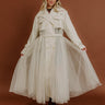Catwalk Crush Mesh Trench Coat in Cream Image - 1