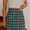 Boss Babe High Waist Tweed Mini Skirt in Teal Image - 1