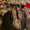 Spotlight Darling Pearl Embellished Bow Hair Clip in Black Image - 1