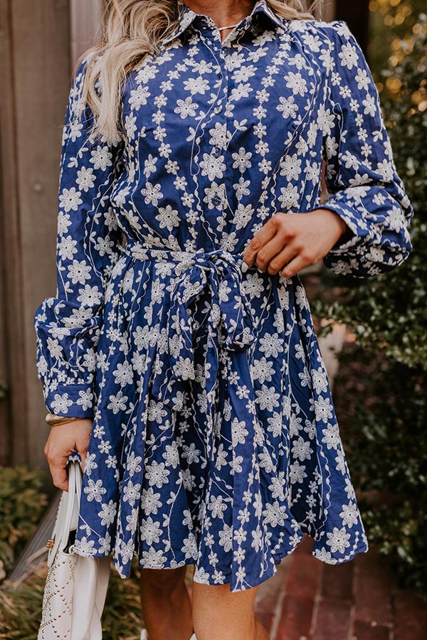 Vino For Two Floral Embroidered Mini Dress Image - 3