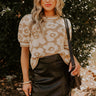 Block Party Cutie Floral Knit Top in Beige Image - 1