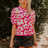 Block Party Cutie Floral Knit Top in Pink Image - 1