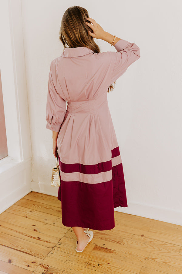 Hopeless Romantic Button Down Midi in Dusty Purple Image - 5