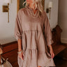 Dreamy Moment Mini Dress in Mocha Image - 1