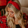 Holiday Harmony Tweed Headband in Red Image - 1