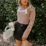 Small Town Bistro Knit Top in Mocha Image - 1