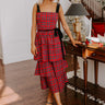 Holiday Harmony Plaid Tiered Midi Image - 1