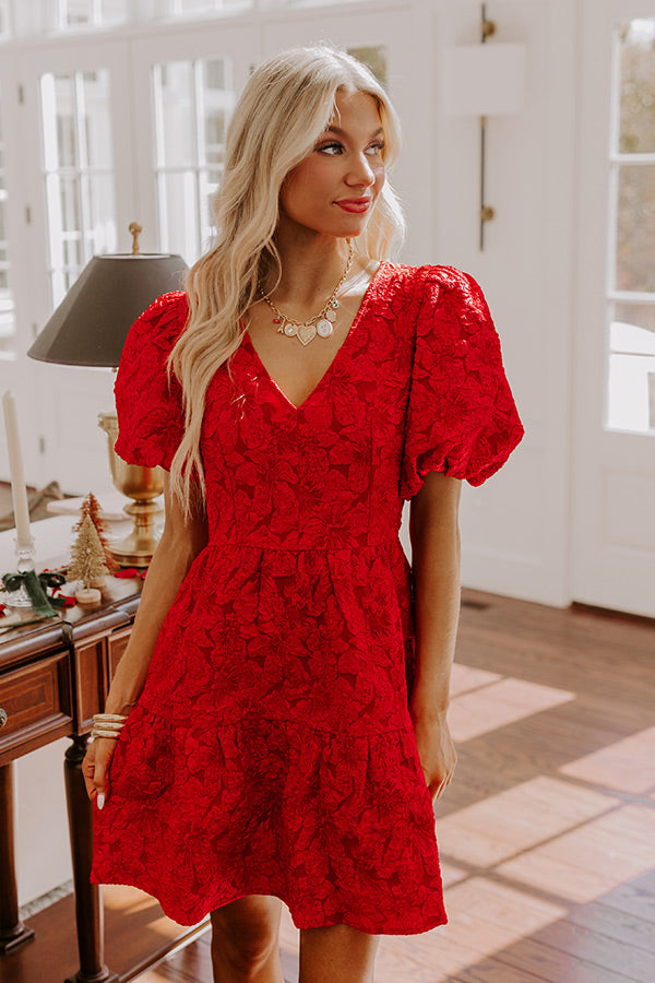 Simply Grand Jacquard Mini Dress Image - 5