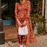 Harvest Hues Satin Midi Image - 1