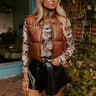 Urban Outing Faux Leather Puffer Vest in Chocolate Image - 1