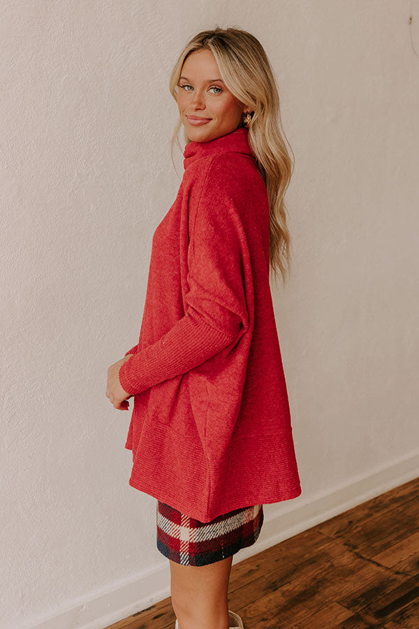 Fireside Cuddles Sweater in Red Image - 3