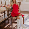 Luxe Lifestyle Scuba Mini Dress in Red Image - 1