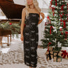 Coquette Crush Sequin Maxi Dress in Black Image - 1