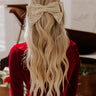Golden Glow Bow Hair Clip Image - 1