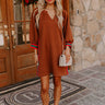 Soho Sleek Mini Dress in Camel Image - 1