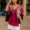 Feeling Boho Embroidered Velvet Top in Orchid Image - 1