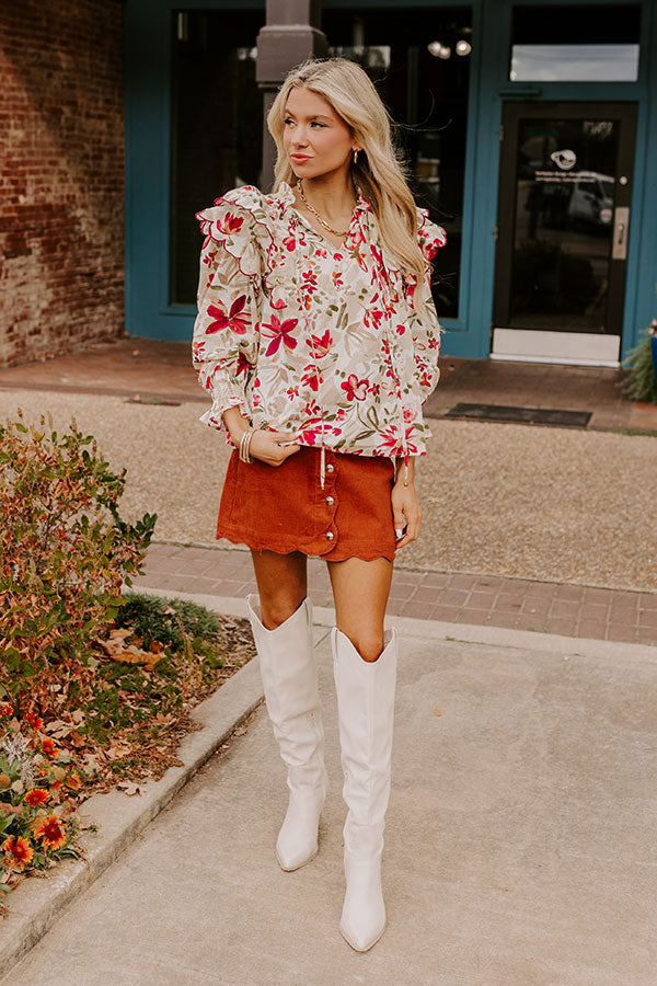 Sangria Sippin' Floral Top Image - 2