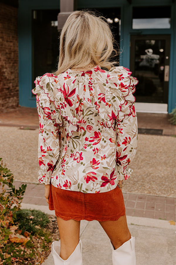 Sangria Sippin' Floral Top Image - 4