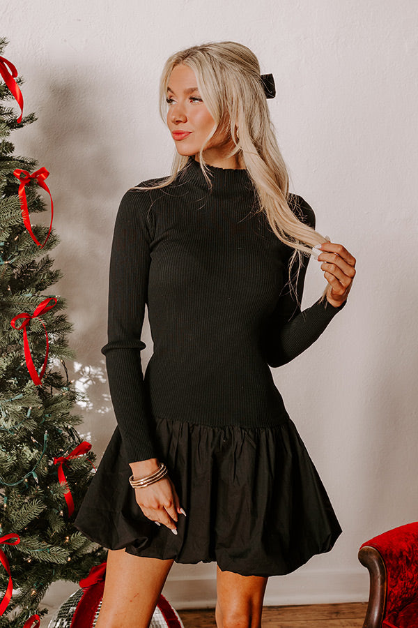 Late Night Wine Ribbed Mini Dress Image - 2