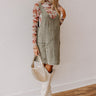 Composed Charm Denim Mini Dress in Olive Image - 1