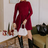 Vineyard Dreaming Knit Mini Dress in Wine Image - 1