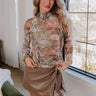 Call It Chic Floral Mesh Top in Olive Image - 1