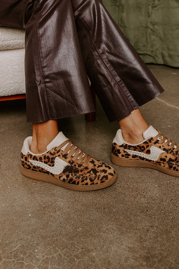 The Miley Leopard Sneaker in Brown Image - 2