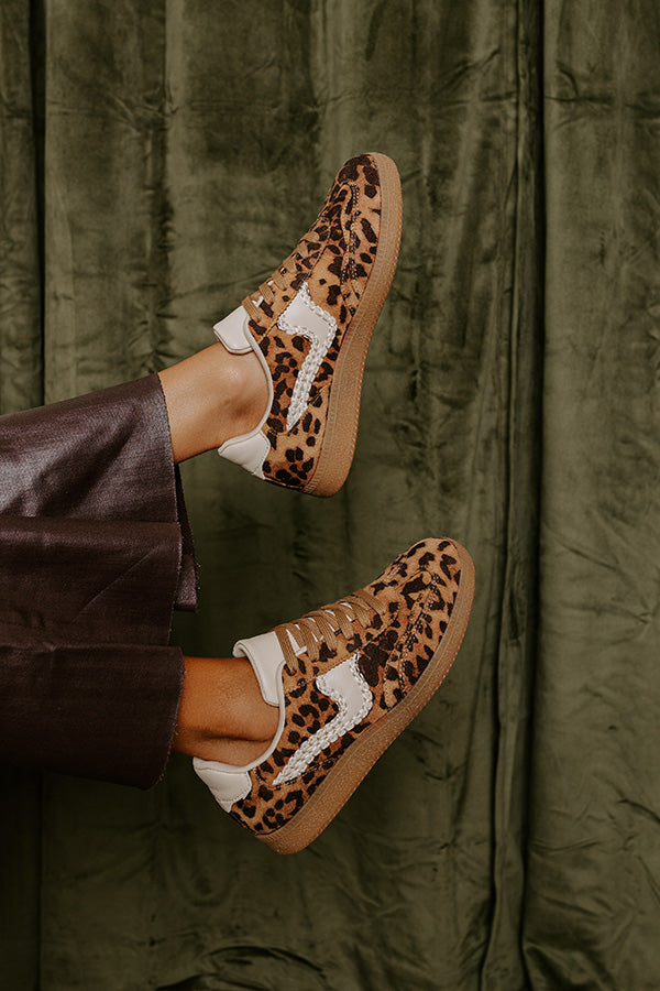 The Miley Leopard Sneaker in Brown Image - 1