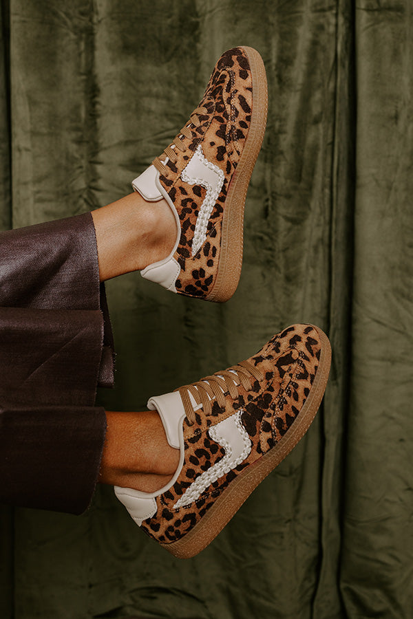 The Miley Leopard Sneaker in Brown Image - 3