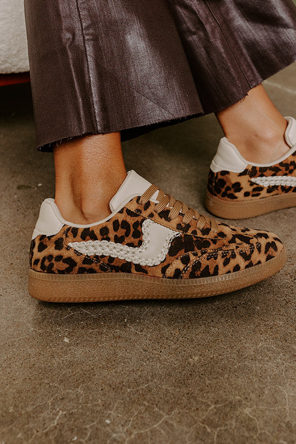 The Miley Leopard Sneaker in Brown Image - 4