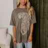 Cheetah Vintage Wash Distressed Graphic Tee Image - 1