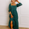 Sweetest Secret Jacquard Maxi Dress in Hunter Green Image - 1