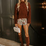 Cozy Couture Knit Sweater in Chocolate Image - 1