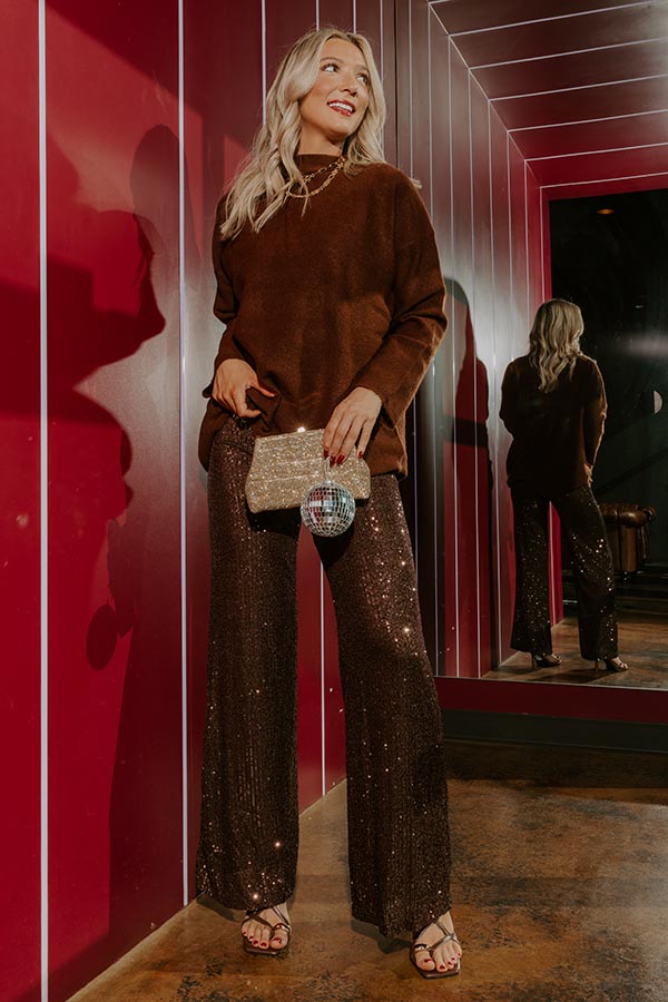 Cozy Couture Knit Sweater in Chocolate Image - 1