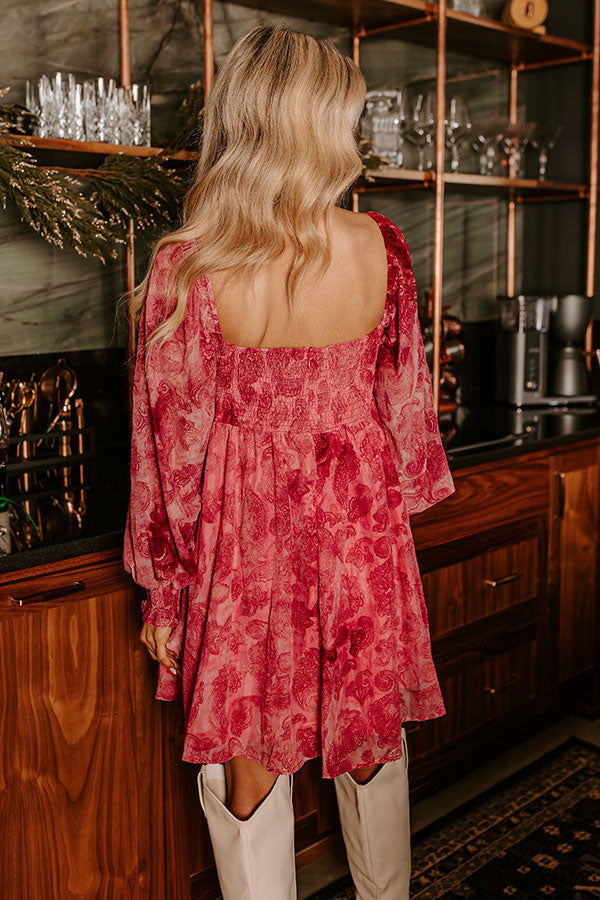 DUSK ENCHANTMENT WOVEN MINI DRESS