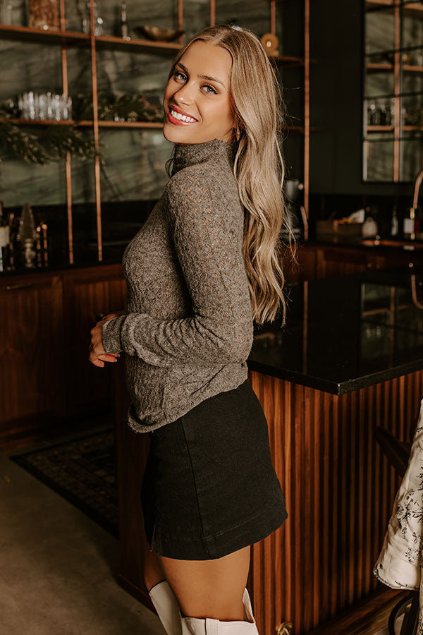 Cafe Meetup Pointelle Knit Top Image - 3