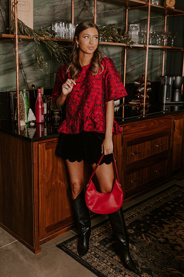 Rose Garden Romance Jacquard Top Image - 1