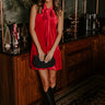 Cabernet Kisses Velvet Mini Dress Image - 1