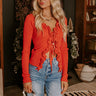 Sassy Statement Front Tie Sweater Top Image - 1