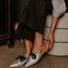 The Vera Faux Leather Metallic Flats Image - 1