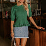 City Chic Sweater Top in Hunter Green Image - 1