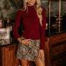 NYC Chic Knit Top in Wine Image - 1