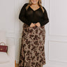 The Lilly High Waist Floral Maxi Skirt Curves Image - 1