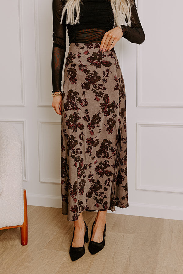 The Lilly High Waist Floral Maxi Skirt Image - 2