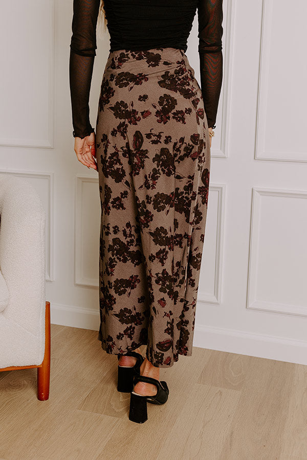 The Lilly High Waist Floral Maxi Skirt Image - 4