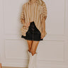 Pumpkin Spice Cutie Oversized Button Up in Camel Image - 1