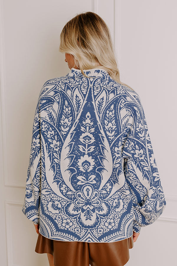 Boho Feels Floral Knit Sweater Image - 4